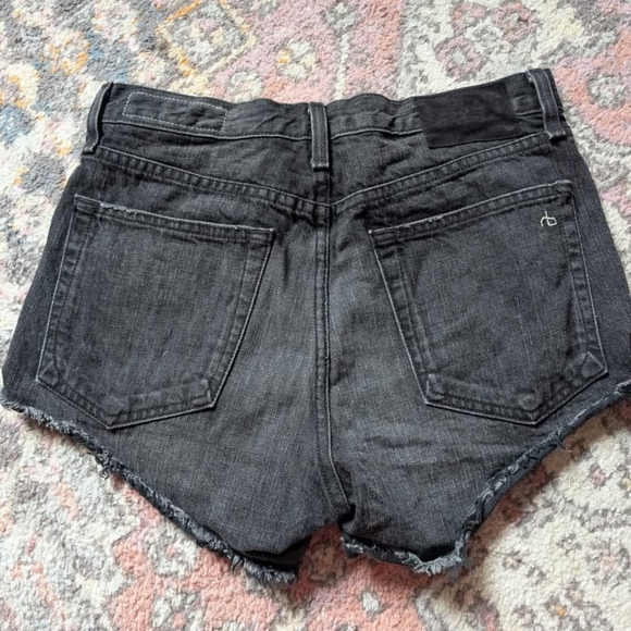 Rag & Bone Blackhawk Denim Shorts Size 26 Button Fly Cuttoff Jean - Picture 2 of 9